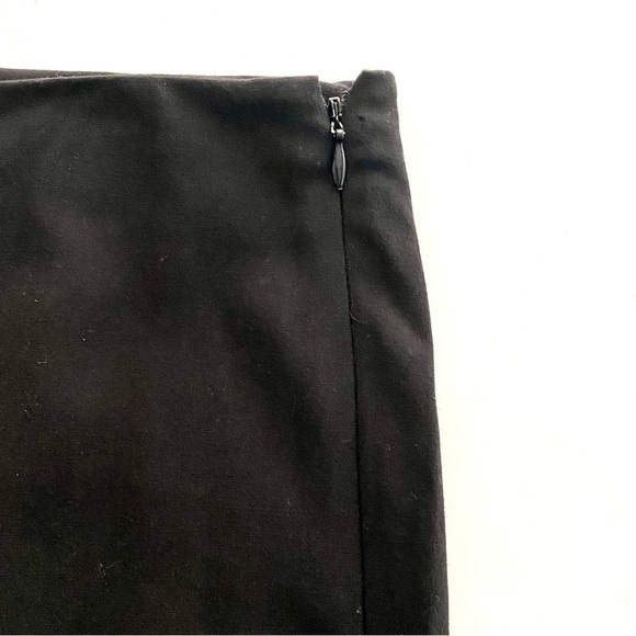 Black Pants Sz 8 Flat Front Tapered Leg Dress Career Business Casual Work - Picture 4 of 11